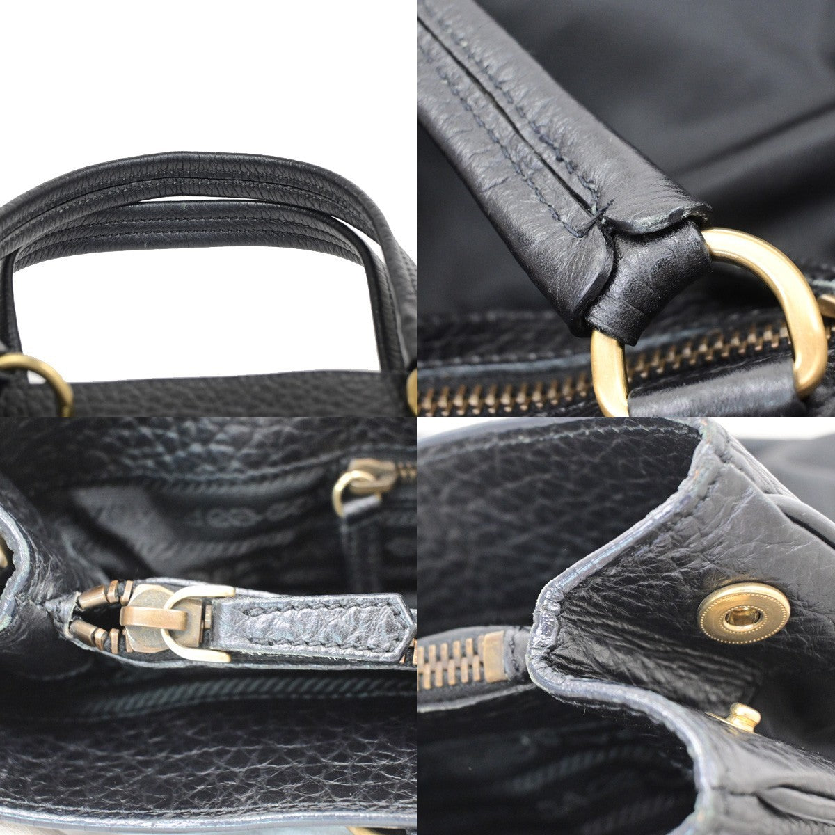Prada Tessuto Tote Nylon And Leather Black Nylon Handbag (Pre-Owned)