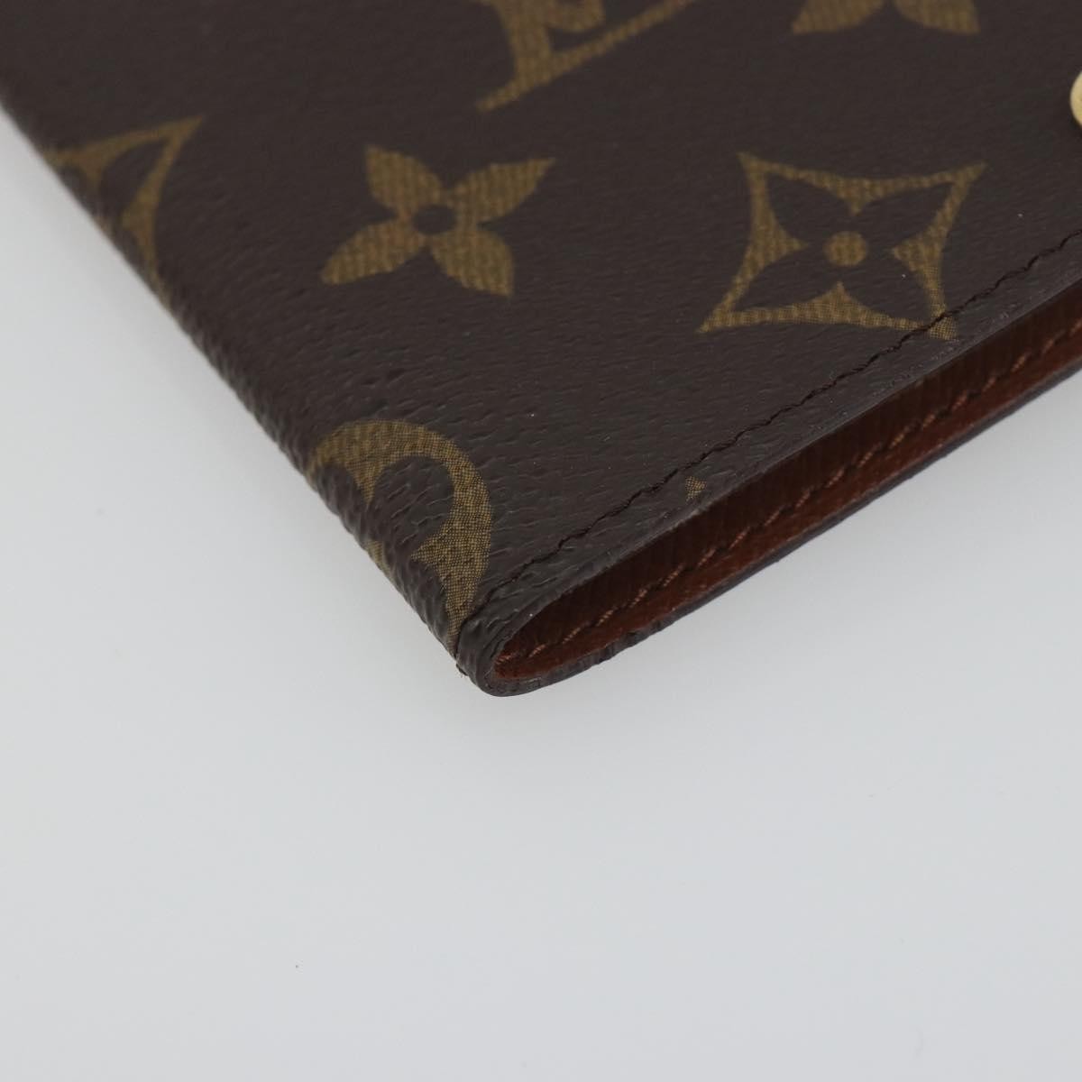 Louis Vuitton Porte Cartes Pression Card Case Monogram Canvas Brown Canvas Card Holders Accessory (Pre-Owned)