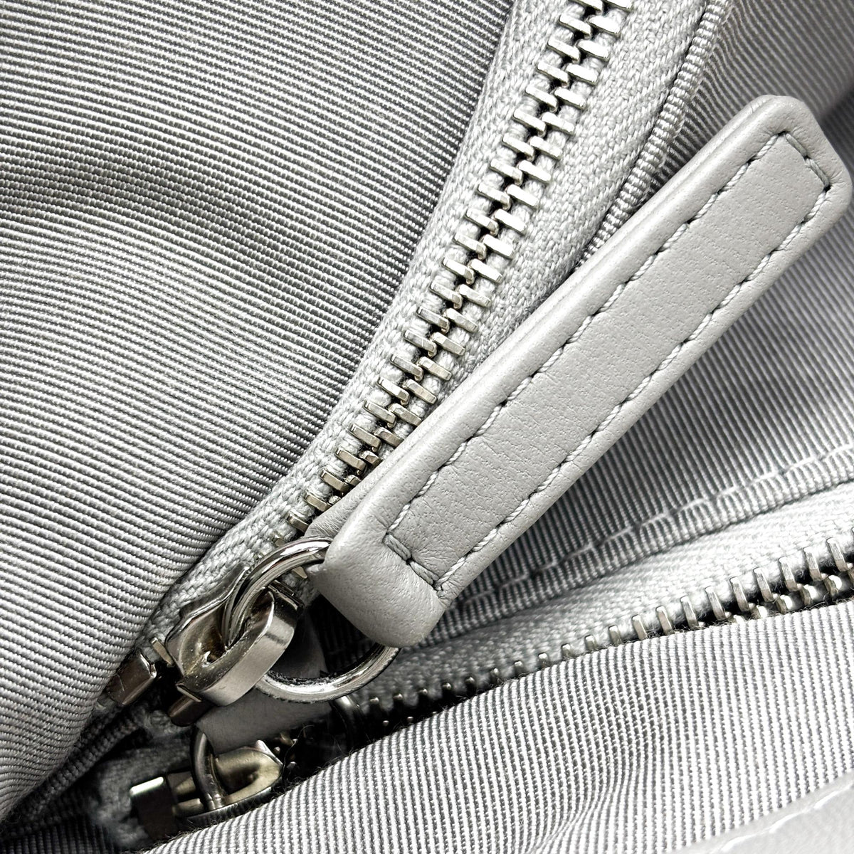 Chanel 31 Shopping Quilted Calfskin Gray Leather Handbag (Pre-Owned)
