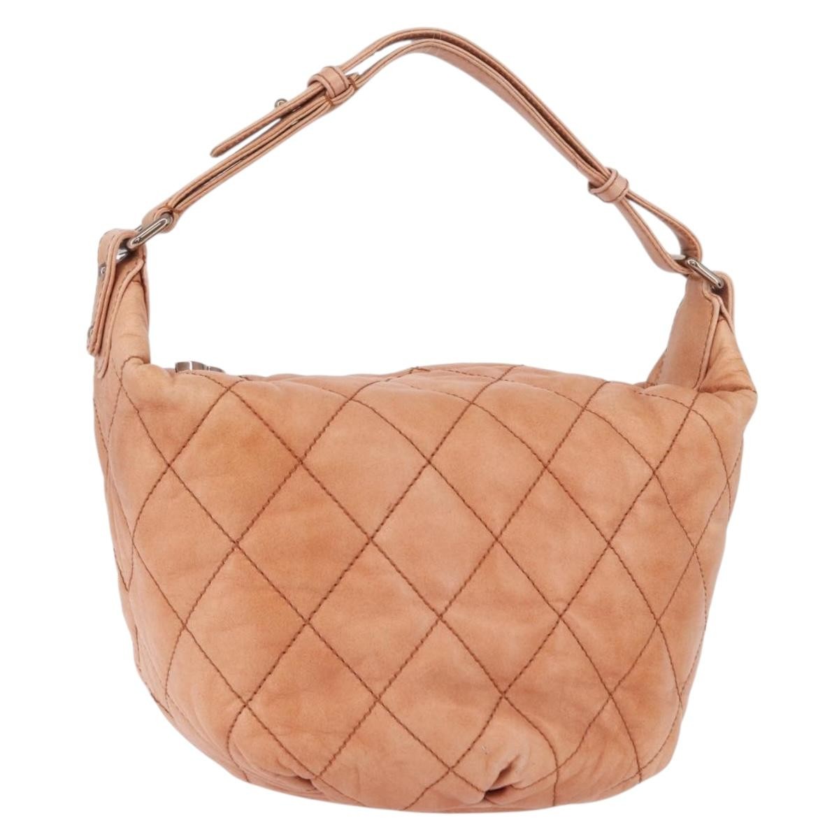 Chanel Cloudy Bundle Hobo Quilted Lambskin Orange Leather Shoulder Bag Bag (Pre-Owned)