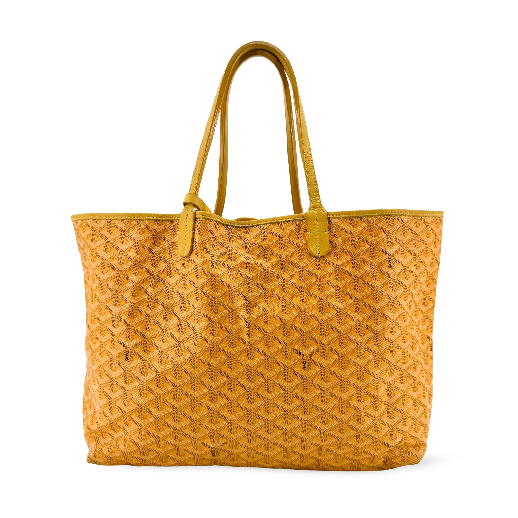 Goyard Saint Louis Tote Coated Canvas Yellow Canvas Tote Bag Bag (Pre-Owned)