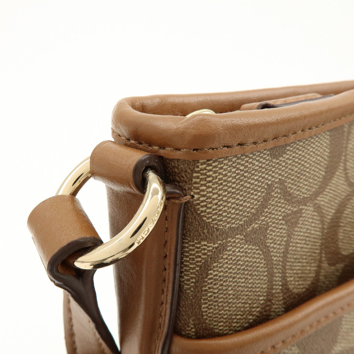 Coach Shoulder Canvas Brown Canvas Handbag (Pre-Owned)