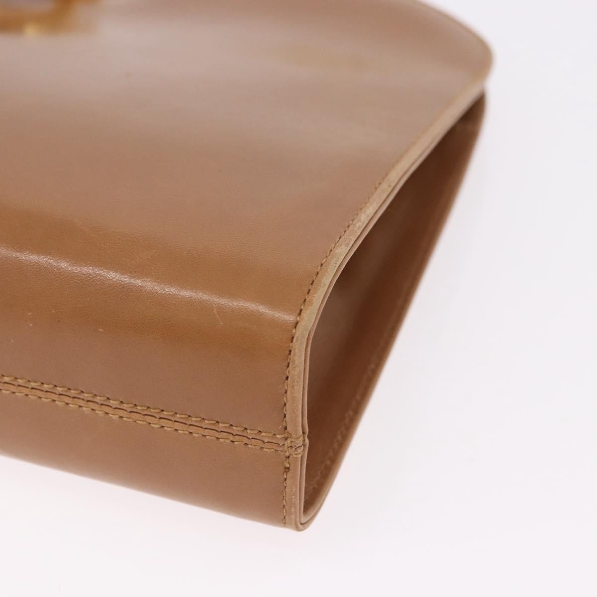 Salvatore Ferragamo Vintage Gancini Chain Leather Brown Leather Shoulder Bag Bag (Pre-Owned)