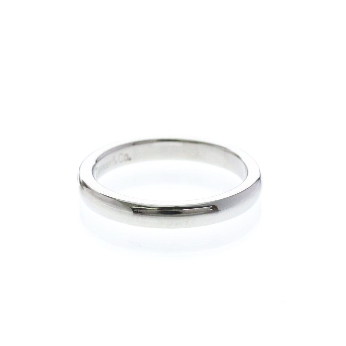 Tiffany & Co. Classic Wedding Band Platinum Silver Platinum Ring Jewelry (Pre-Owned)