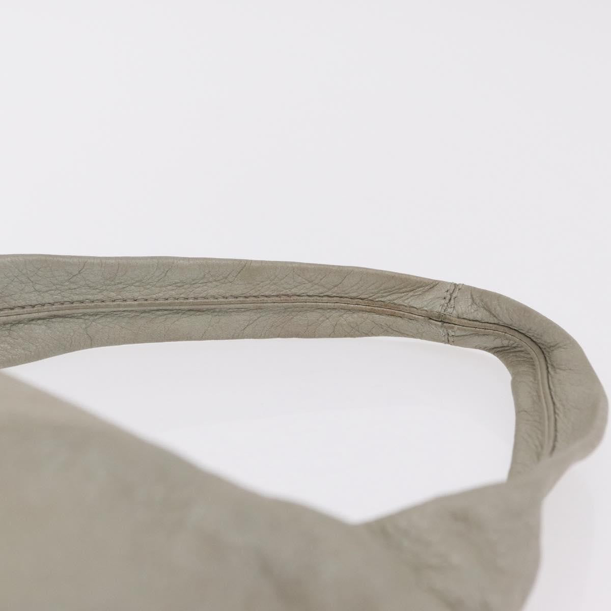 Bottega Veneta Shoulder Leather Gray Leather Shoulder Bag Bag (Pre-Owned)