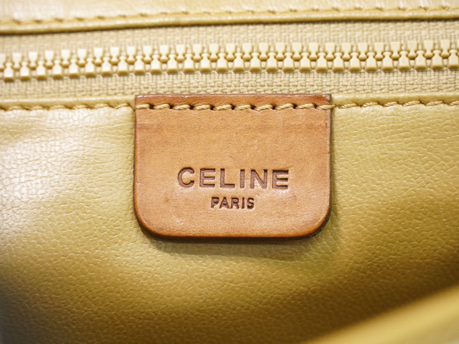 Celine Flap Shoulder Canvas Beige Canvas Shoulder Bag Bag (Pre-Owned)