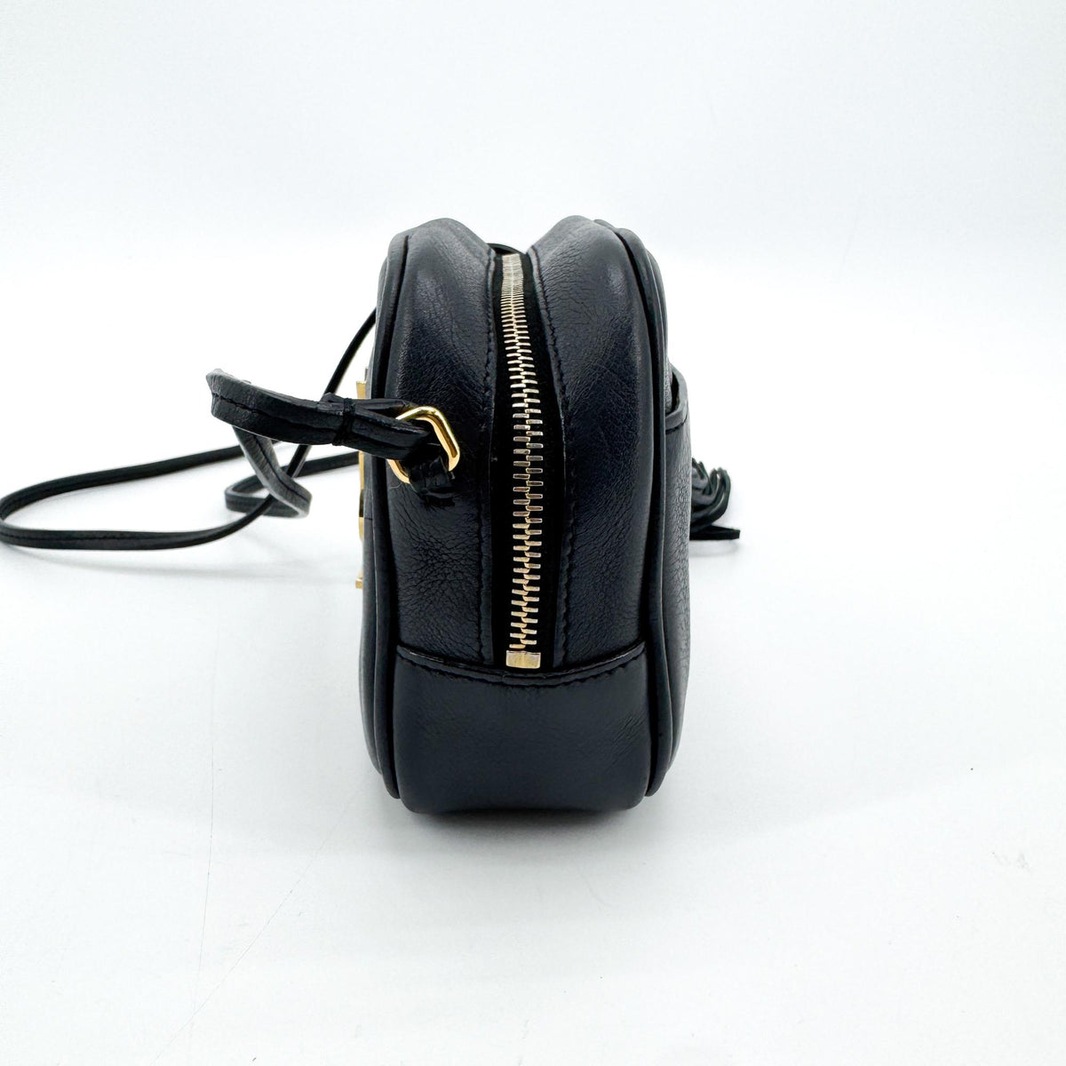 Saint Laurent Classic Monogram Blogger Leather Black Leather Crossbody Bag Bag (Pre-Owned)