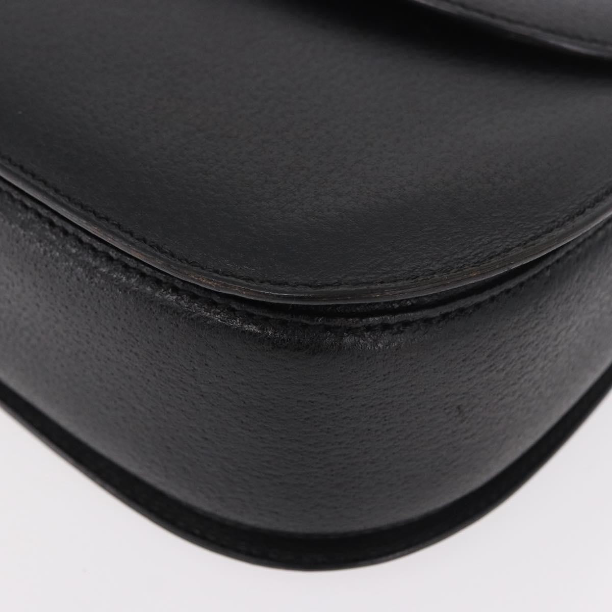 Gucci Bamboo 1947 Top Handle Leather Black Leather Handbag (Pre-Owned)