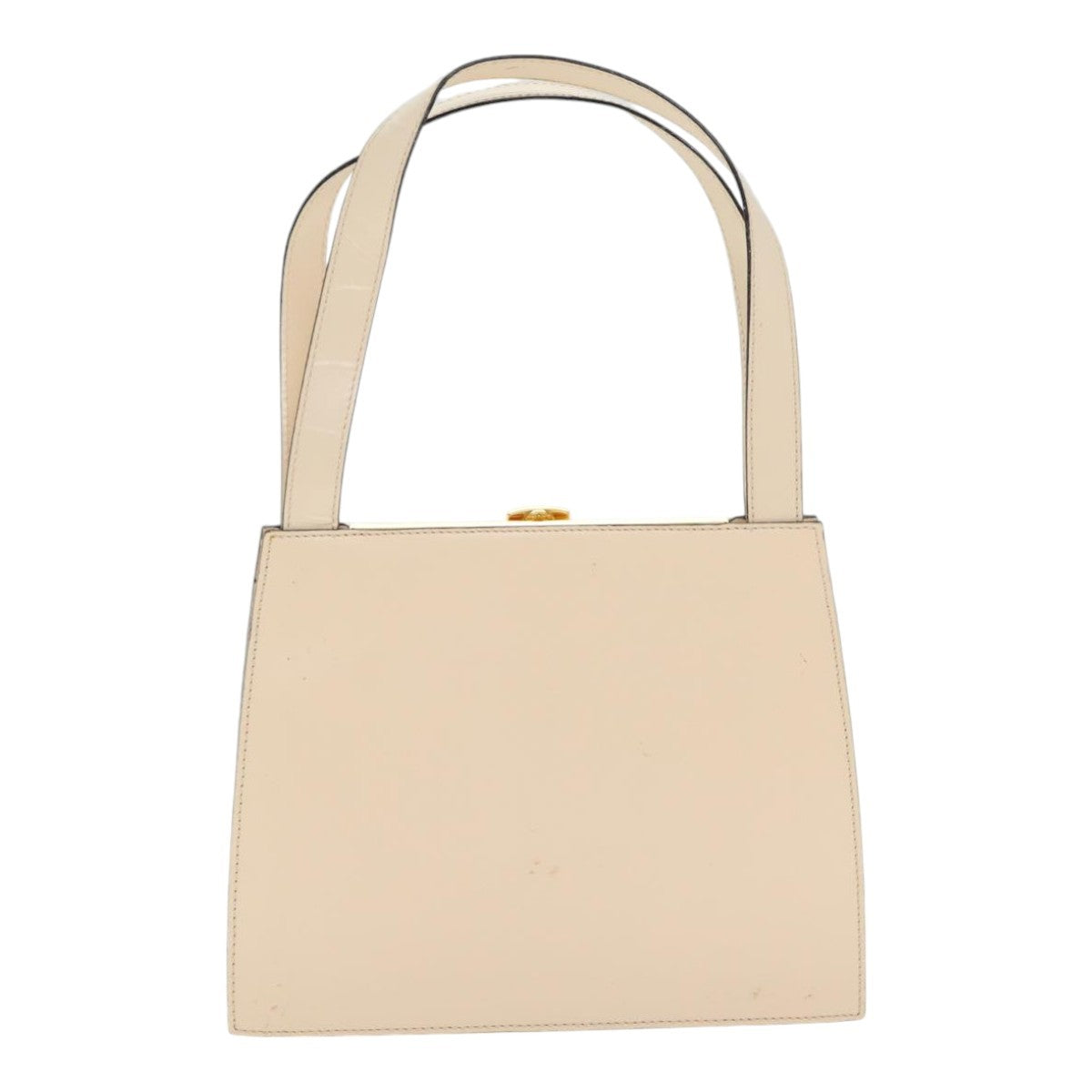 Celine Vintage Leather Ecru Leather Handbag (Pre-Owned)