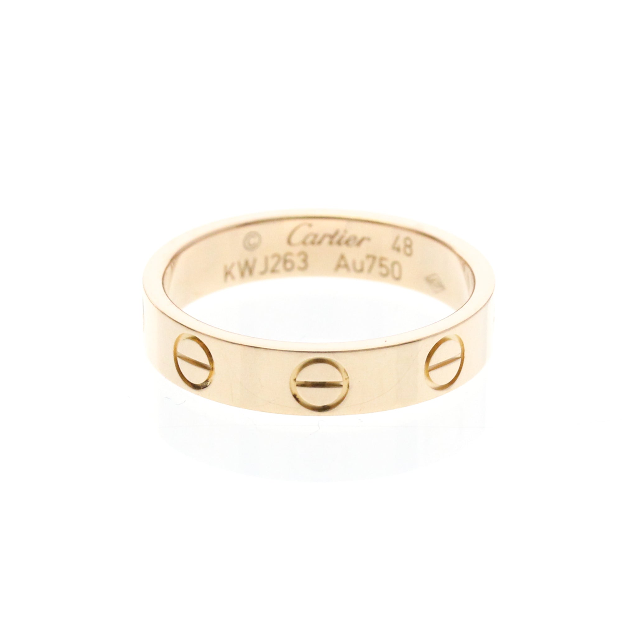 Cartier Love Wedding Band 18K Rose Gold Gold Pink_Gold Ring Jewelry (Pre-Owned)