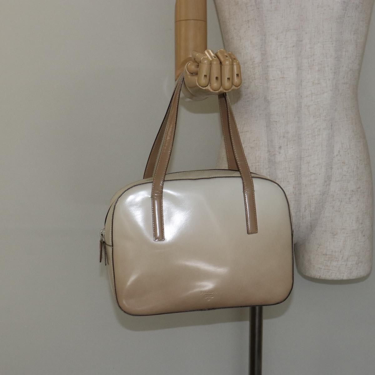 Prada Re-Edition 1995 Patent Leather Beige Patent_Leather Handbag (Pre-Owned)