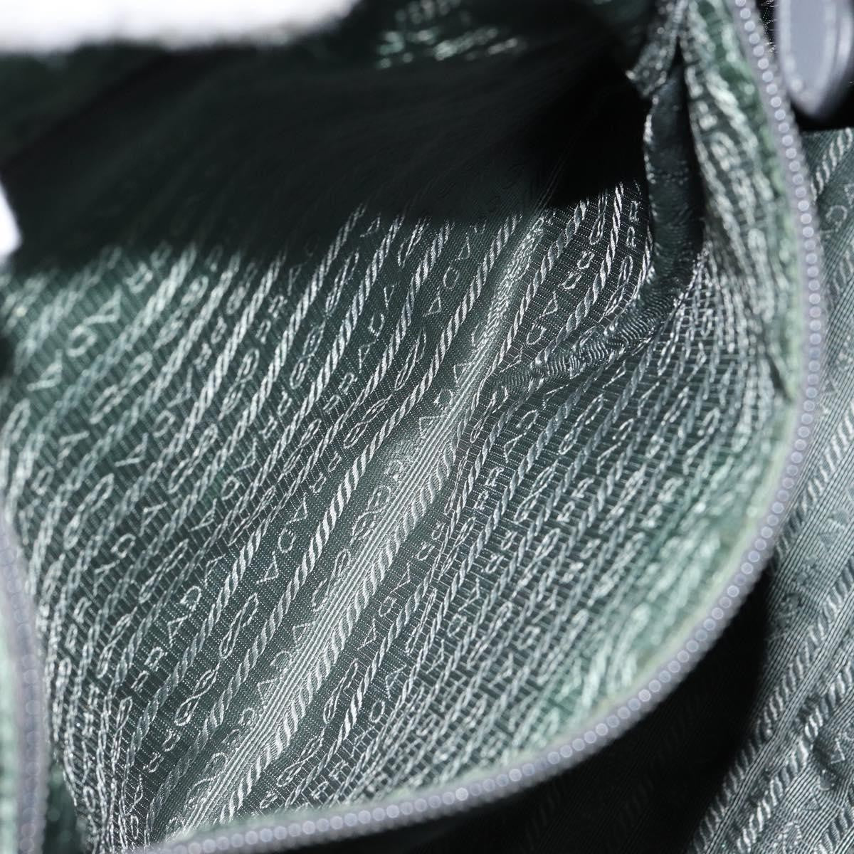 Prada Convertible Bow Tessuto Green Nylon Tote Bag Bag (Pre-Owned)