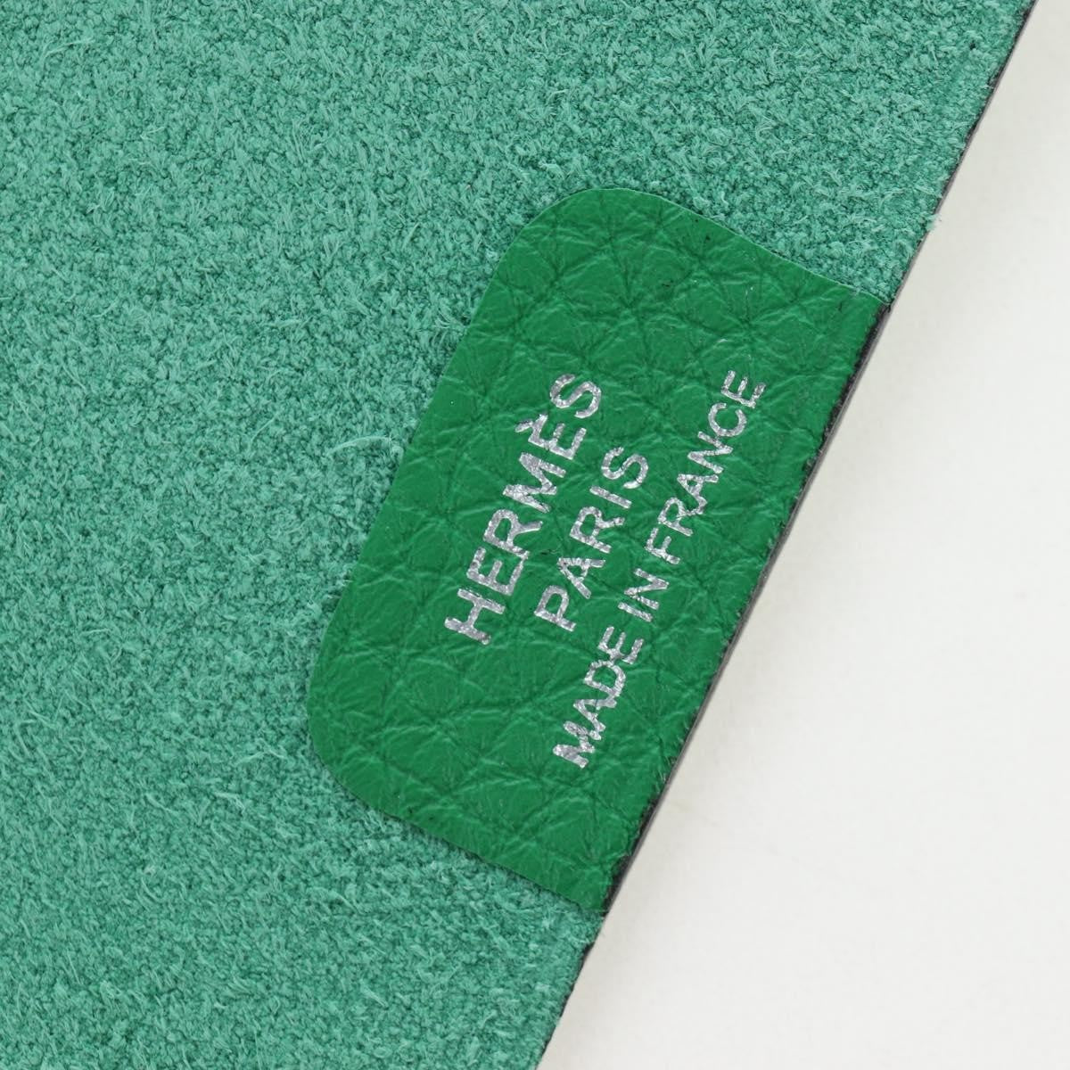 Hermes Ulysse Agenda Cover Leather Green Leather Wallets Accessory (Pre-Owned)
