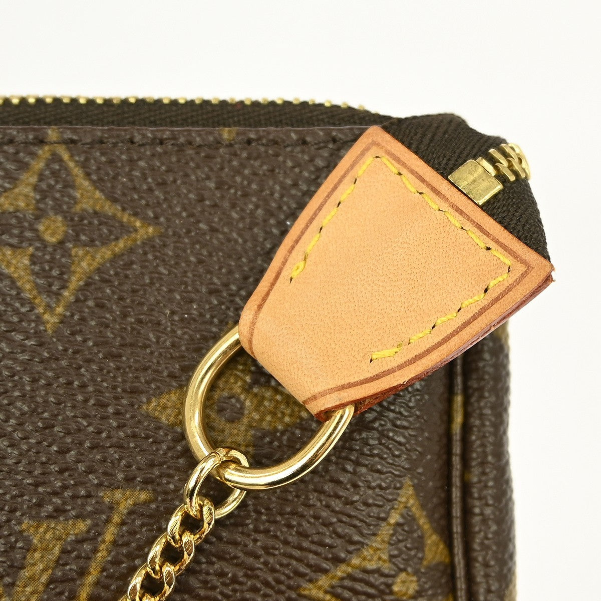 Louis Vuitton Mini Pochette Accessoires Canvas Brown Canvas Clutche & Pouche Bag (Pre-Owned)