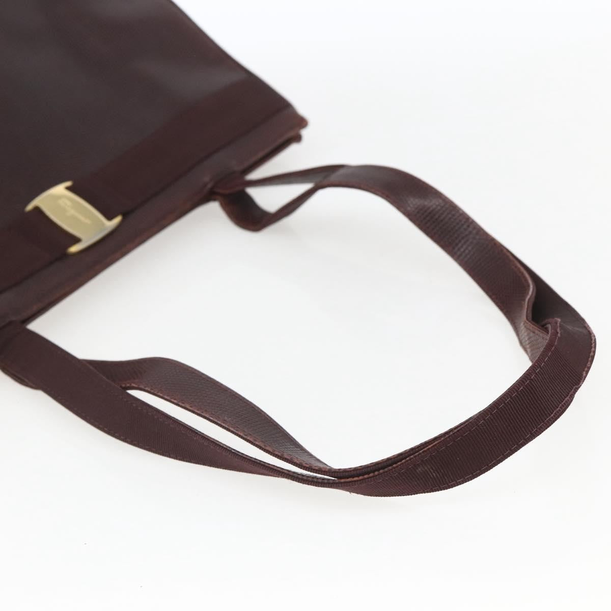 Salvatore Ferragamo Vala Tote Leather Brown Leather Tote Bag Bag (Pre-Owned)