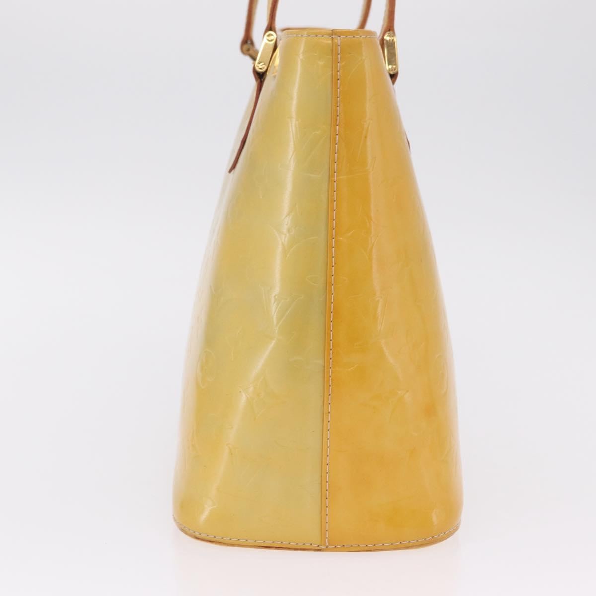 Louis Vuitton Houston Monogram Vernis Yellow Patent_Leather Handbag (Pre-Owned)