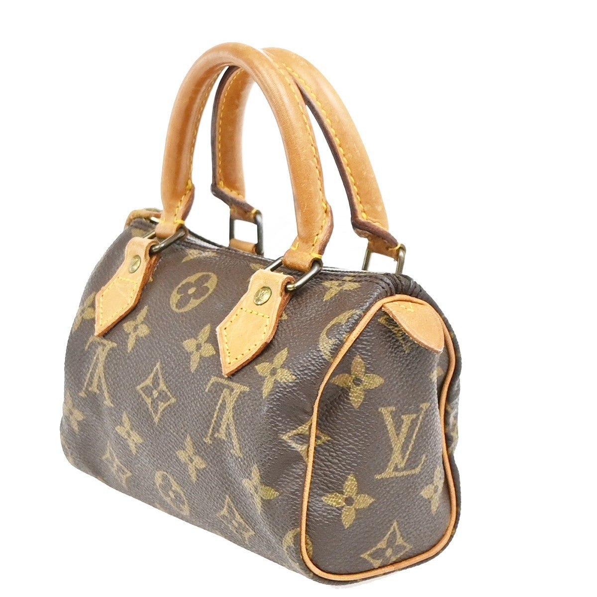 Louis Vuitton Speedy Mini Hl Monogram Canvas Brown Canvas Handbag (Pre-Owned)