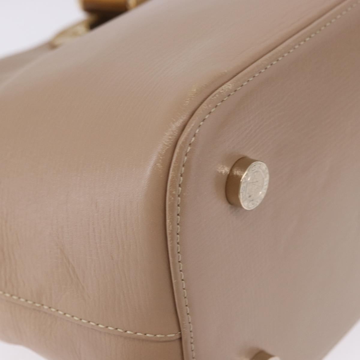 Bvlgari Isabella Rossellini Leather Beige Leather Handbag (Pre-Owned)