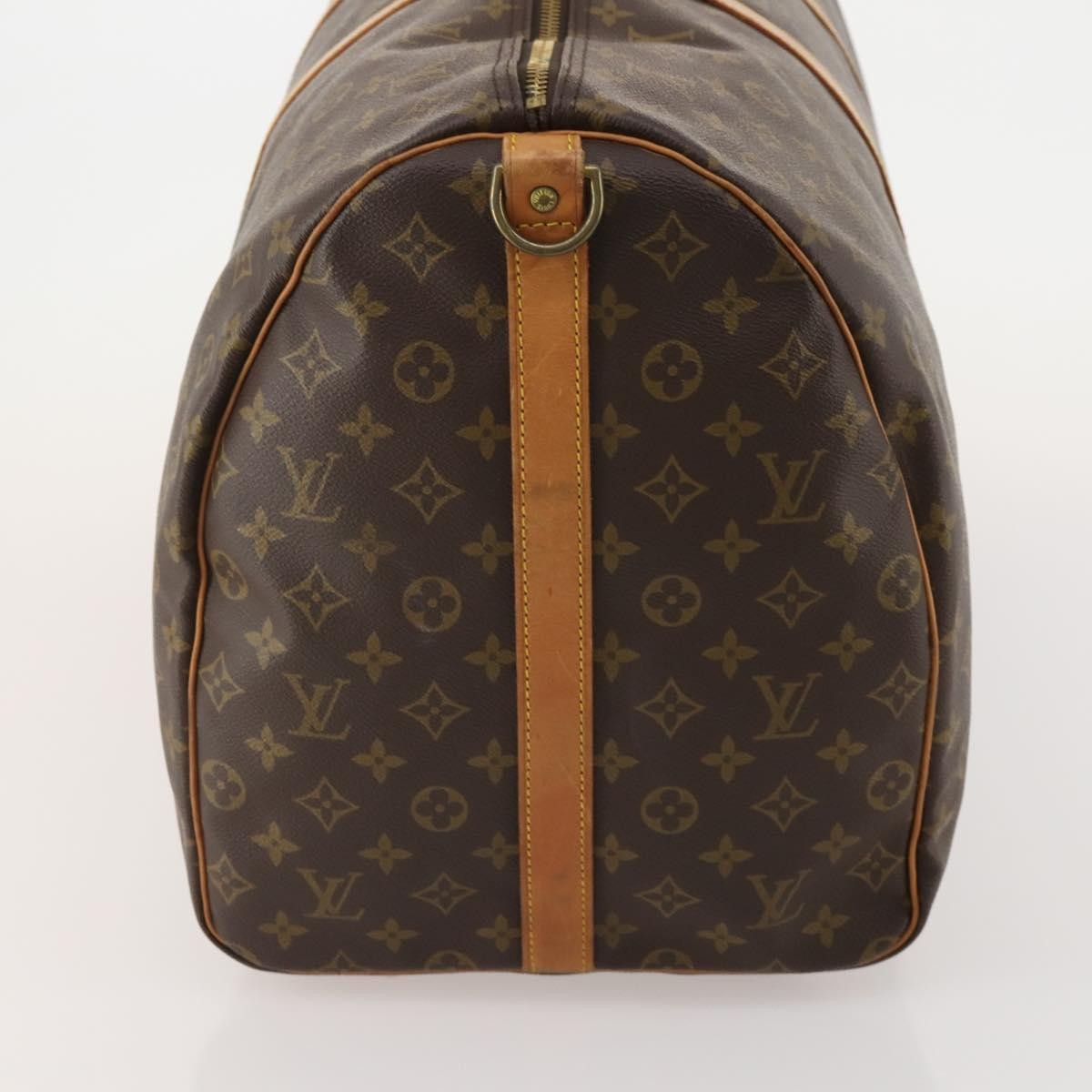 Louis Vuitton Keepall Bandoulière Monogram Brown Canvas Travel Bag Bag (Pre-Owned)
