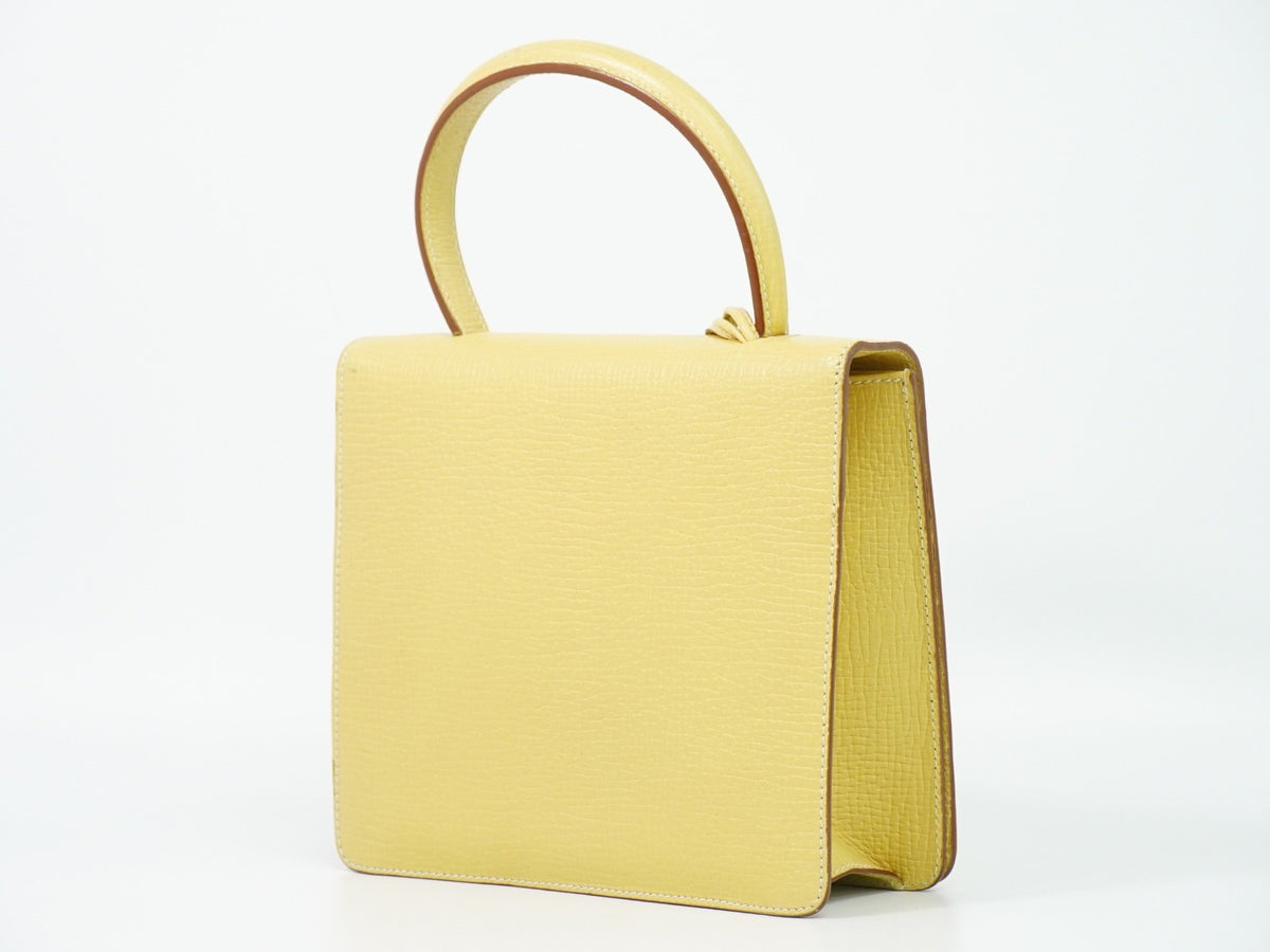 Loewe Barcelona Top Handle Leather Yellow Leather Tote Bag Bag (Pre-Owned)