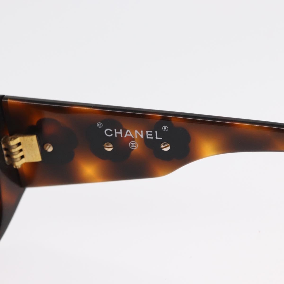 Chanel Camélia Plastic Brown Plastic Sunglasse Accessory (Pre-Owned)