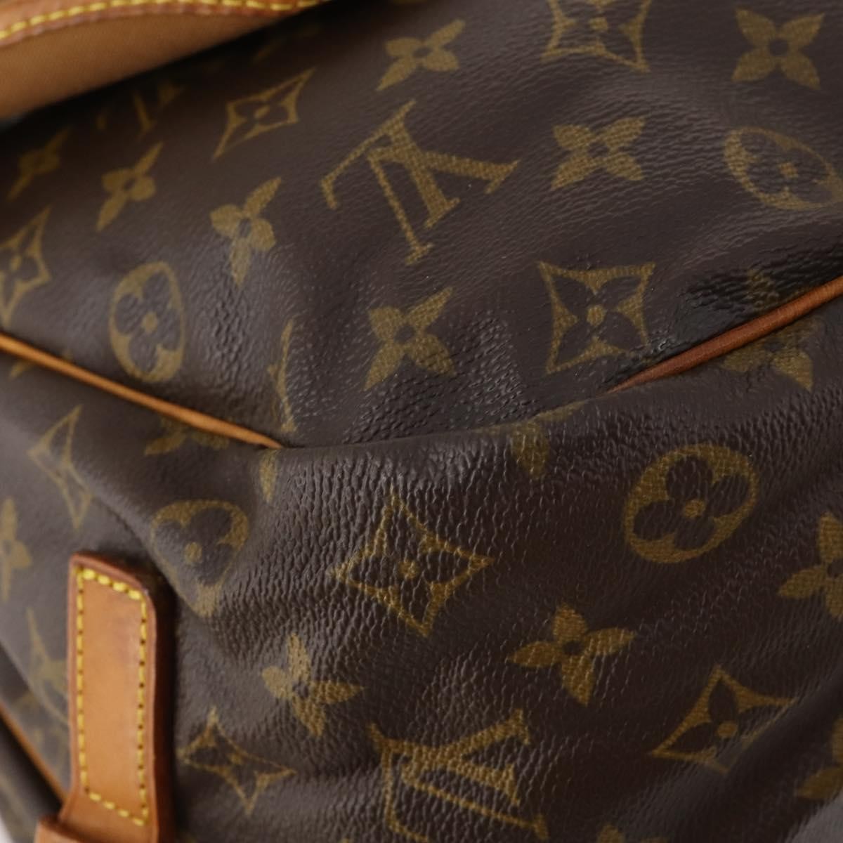 Louis Vuitton Saumur Monogram Canvas Brown Canvas Shoulder Bag Bag (Pre-Owned)