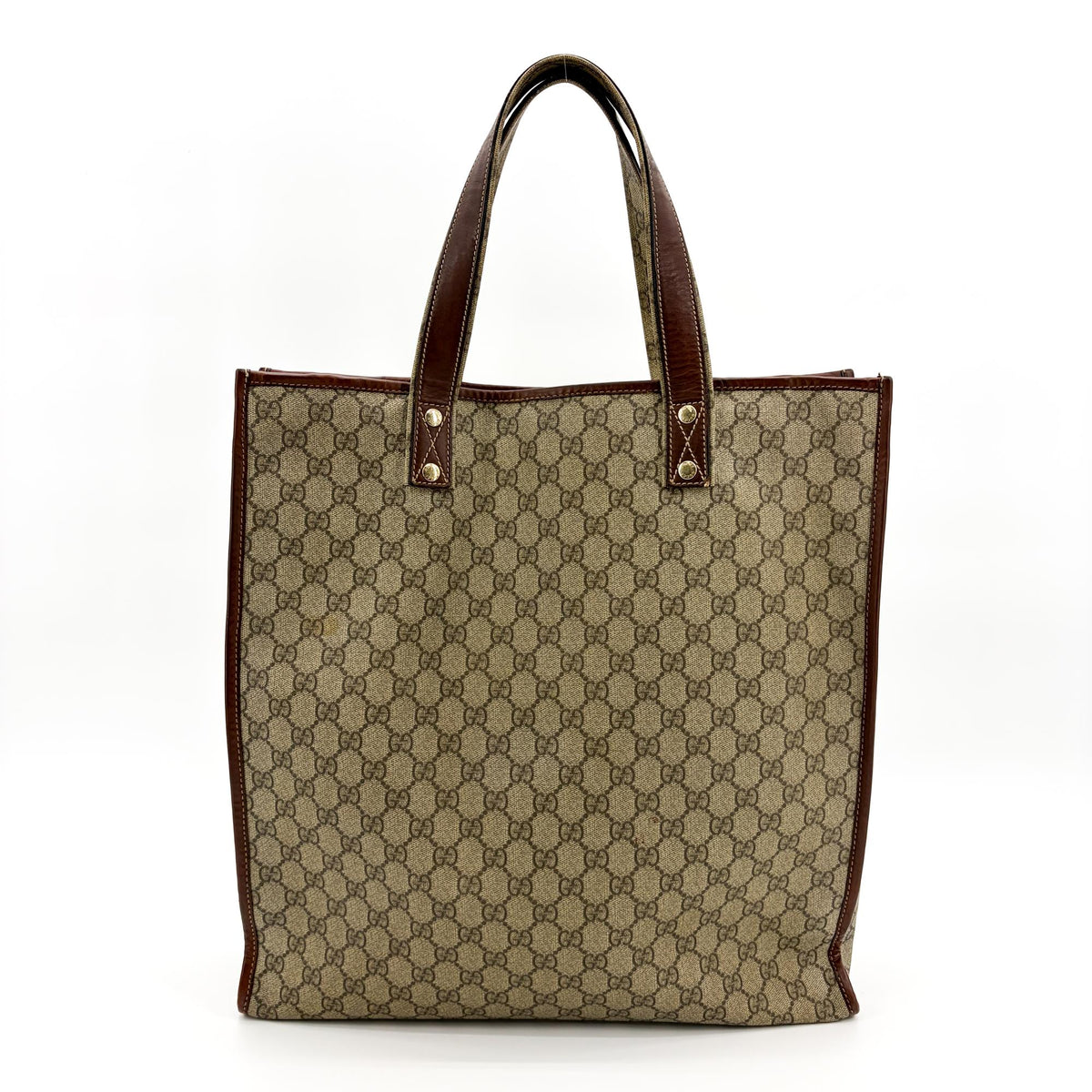 Gucci Ophidia Shopping Gg Coated Canvas Brown Canvas Tote Bag Bag (Pre-Owned)
