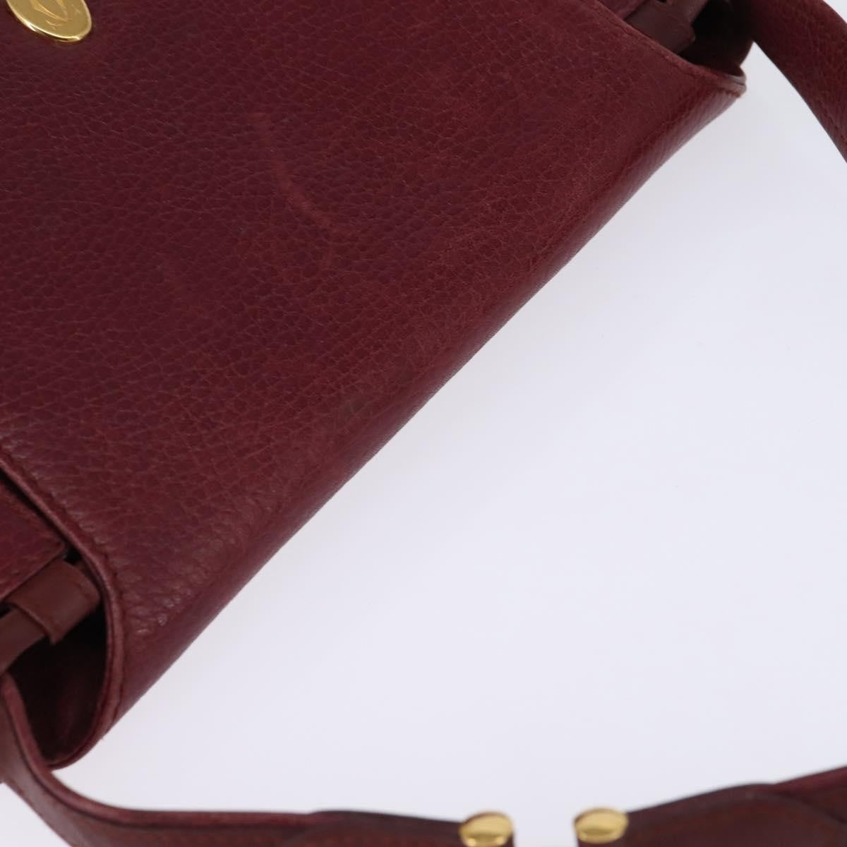 Cartier Must De Cartier Leather Burgundy Leather Bag (Pre-Owned)