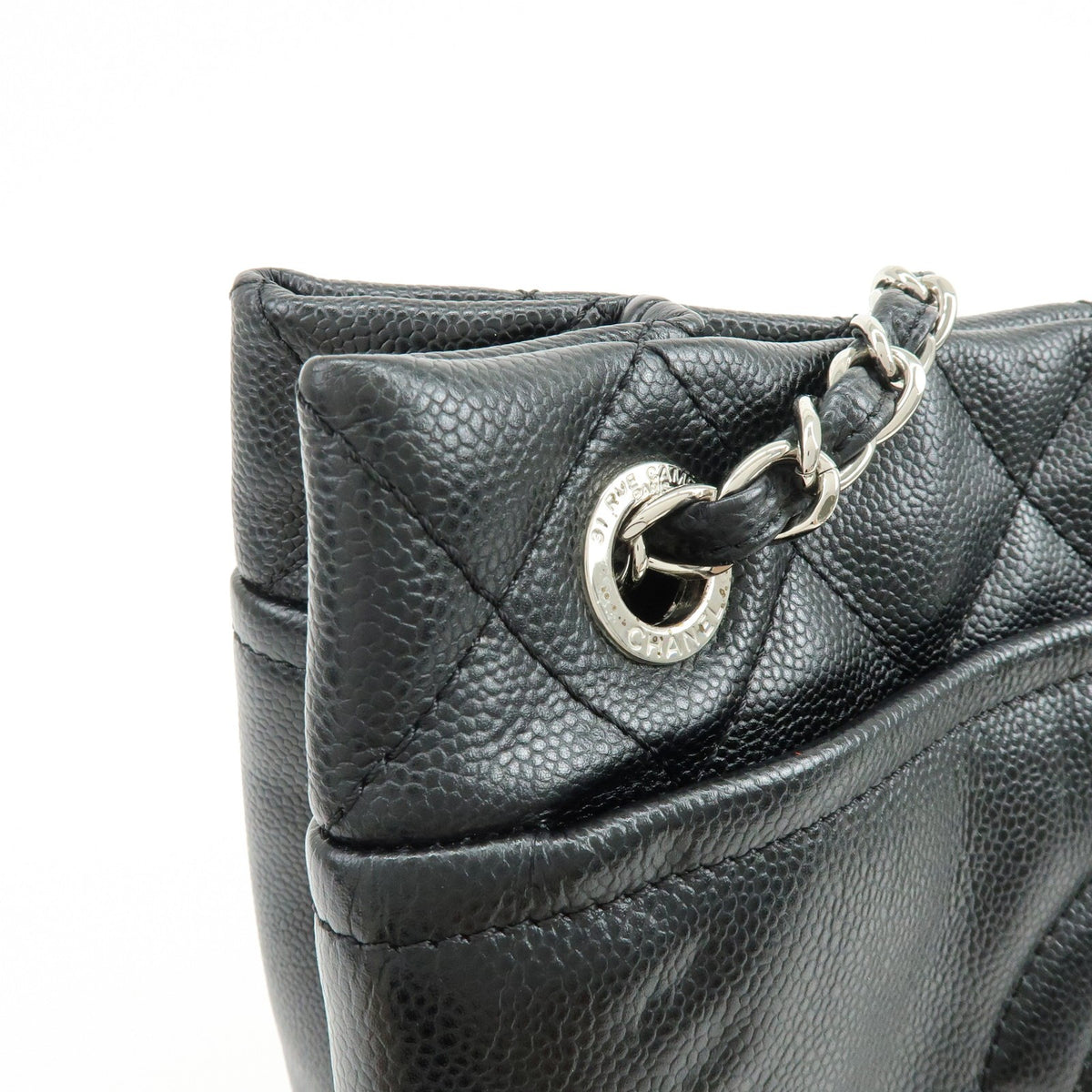 Chanel Timeless Cc Soft Caviar Black Leather Tote Bag Bag (Pre-Owned)