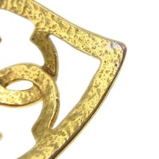 Chanel Cc Heart Pendant Metal Gold Gold_Plated Necklace Jewelry (Pre-Owned)