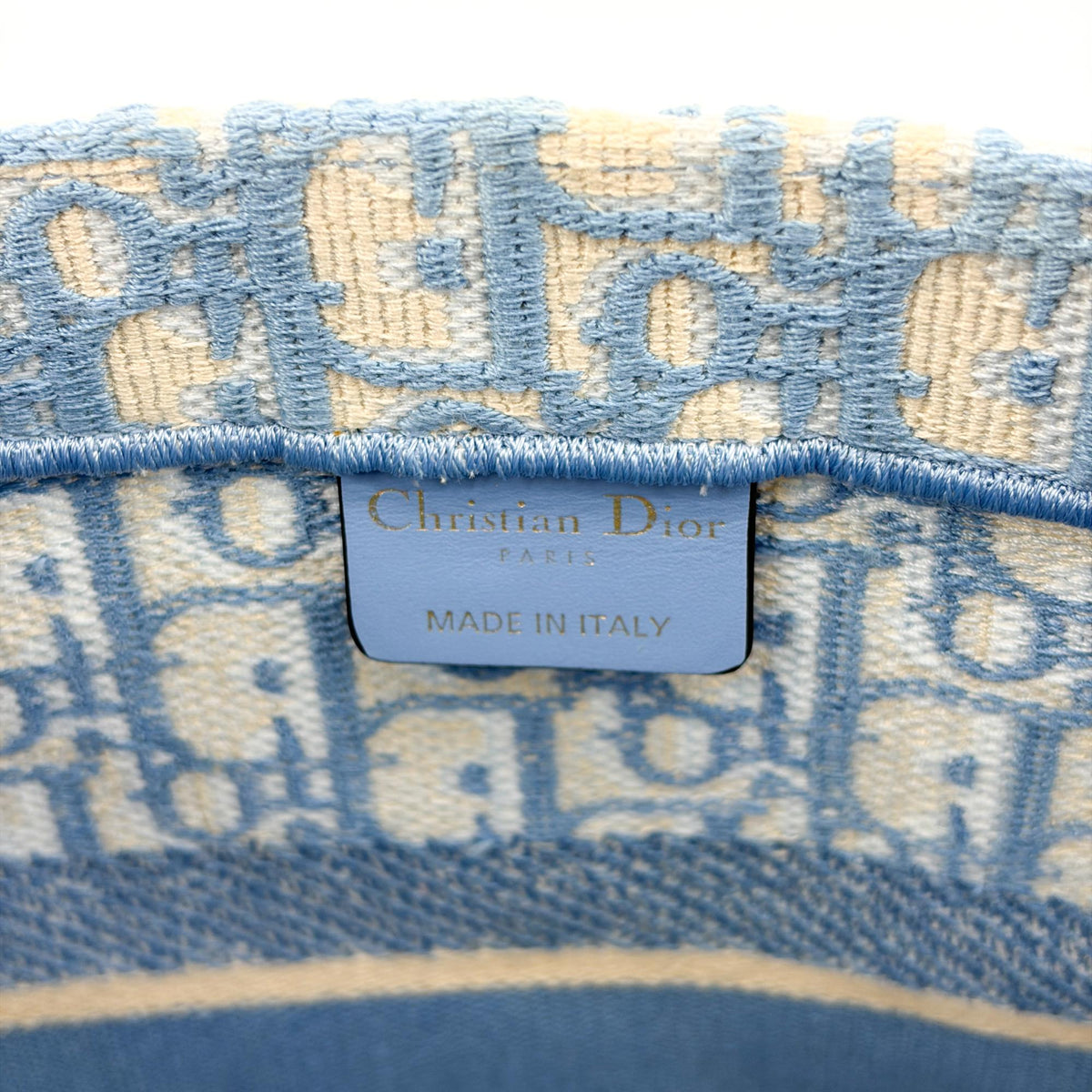 Christian Dior Book Oblique Canvas Beige Canvas Tote Bag Bag (Pre-Owned)