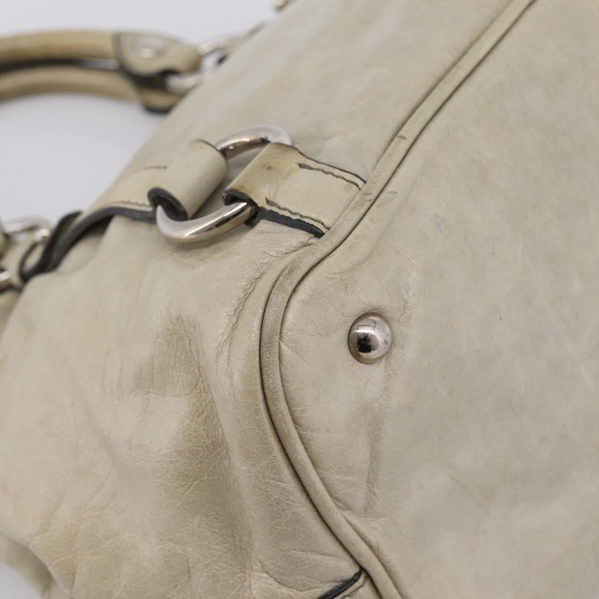 Miu Miu Bow Satchel Vitello Lux Beige Leather Handbag (Pre-Owned)