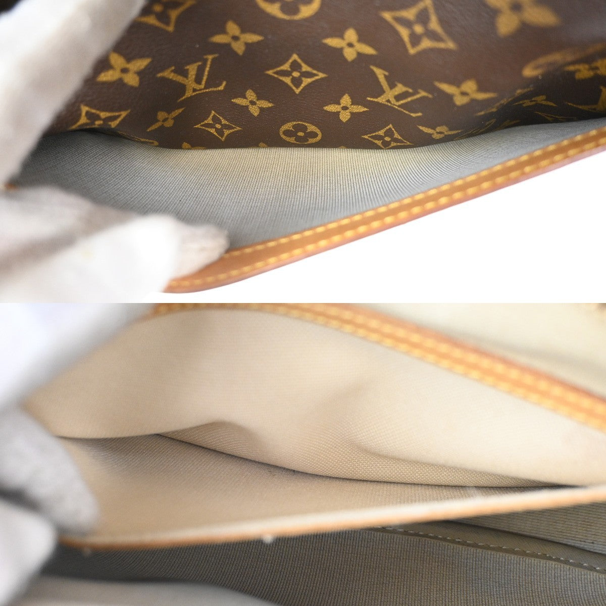 Louis Vuitton Reporter Monogram Brown Canvas Shoulder Bag Bag (Pre-Owned)