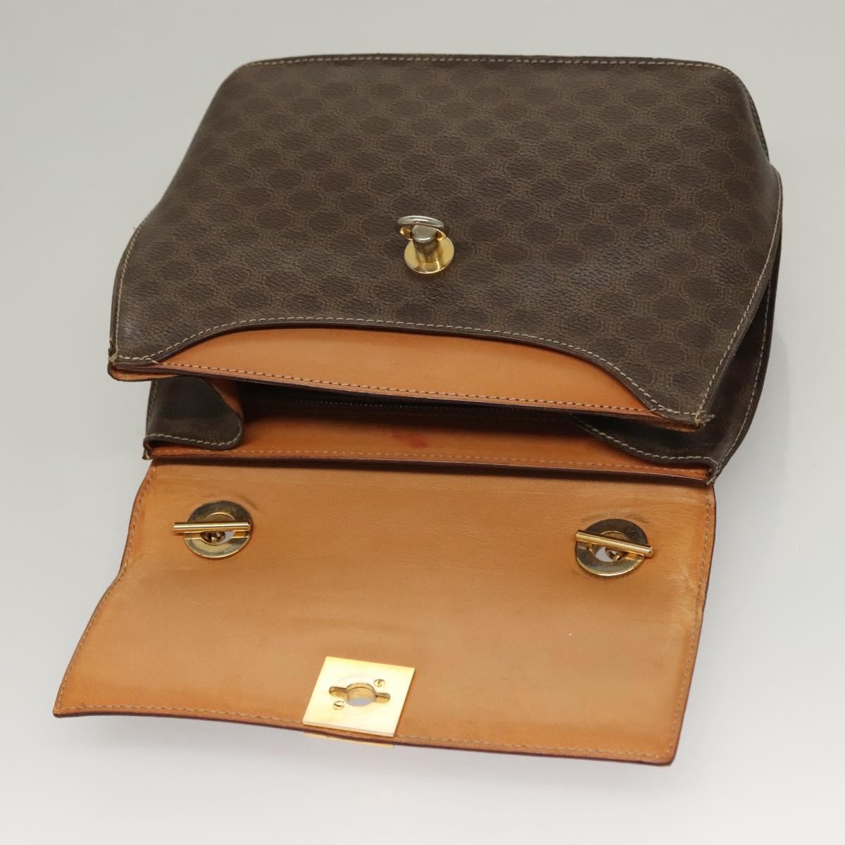 Celine Macadam Macadam With Leather Brown Canvas Handbag (Pre-Owned)