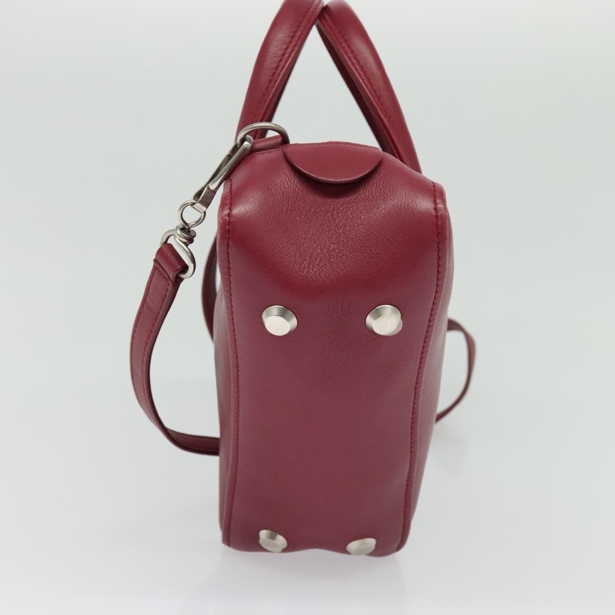 Balenciaga Triangle Duffle Leather Red Leather Handbag (Pre-Owned)