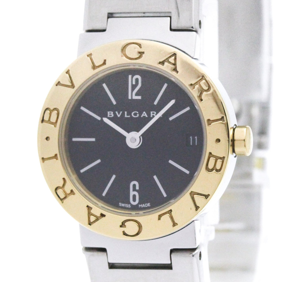 Bvlgari Bvlgari Quartz Stainless Steel And Yellow Gold Watch (Pre-Owned)