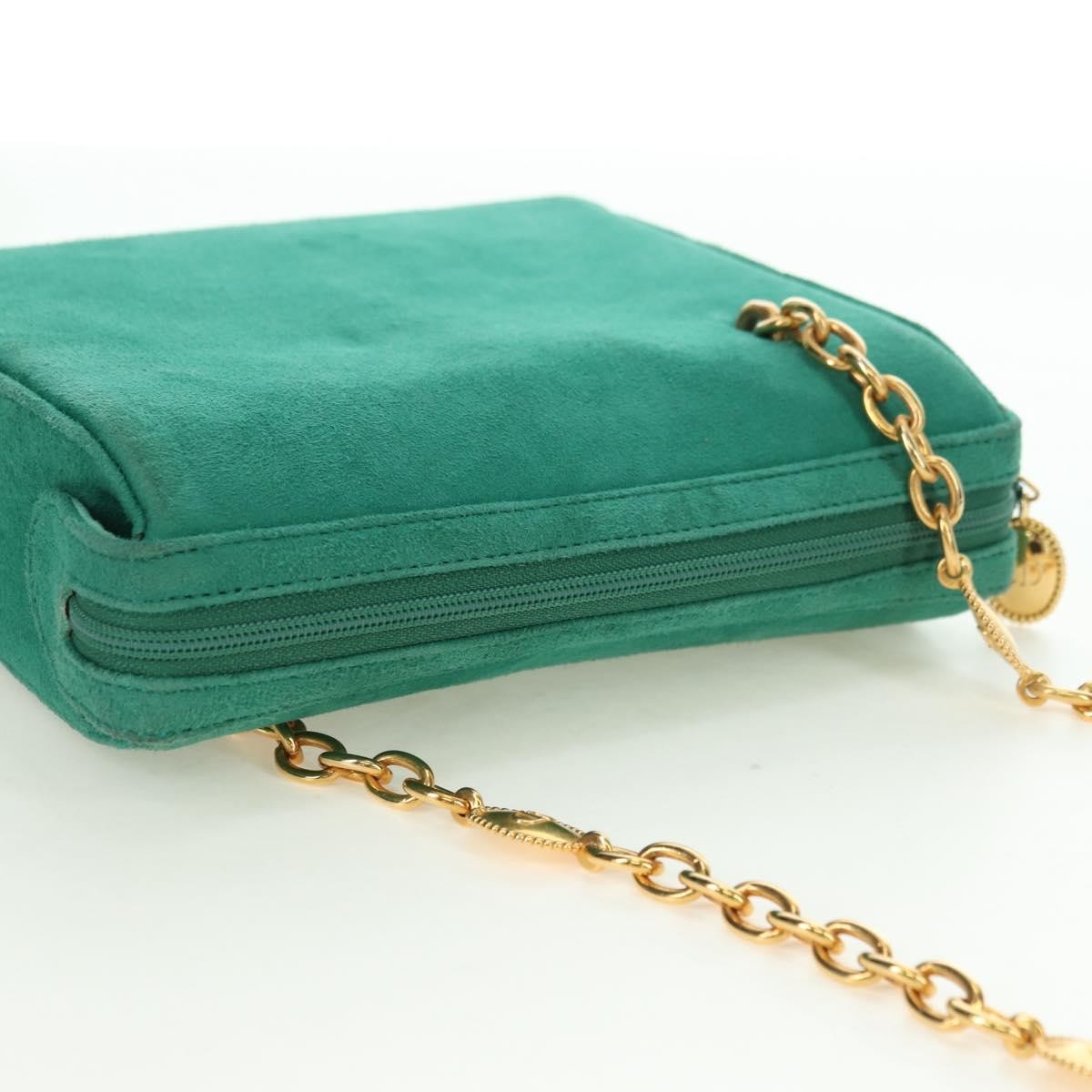 Christian Dior Shoulder Suede Green Suede Shoulder Bag Bag (Pre-Owned)