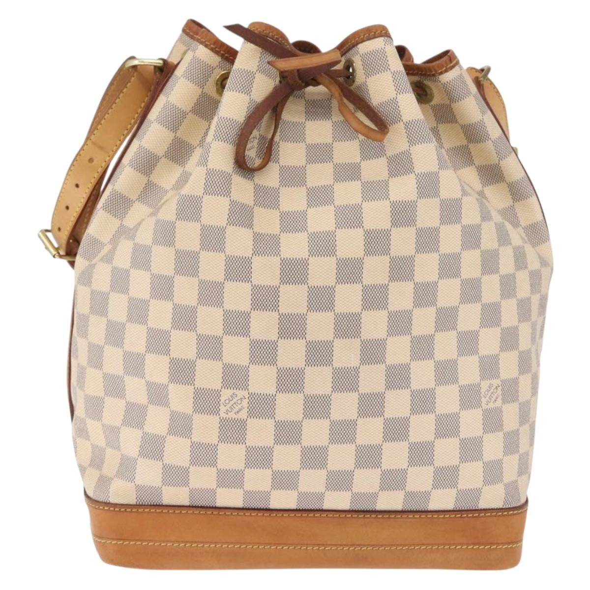 Louis Vuitton Noe Damier White Canvas Shoulder Bag Bag (Pre-Owned)
