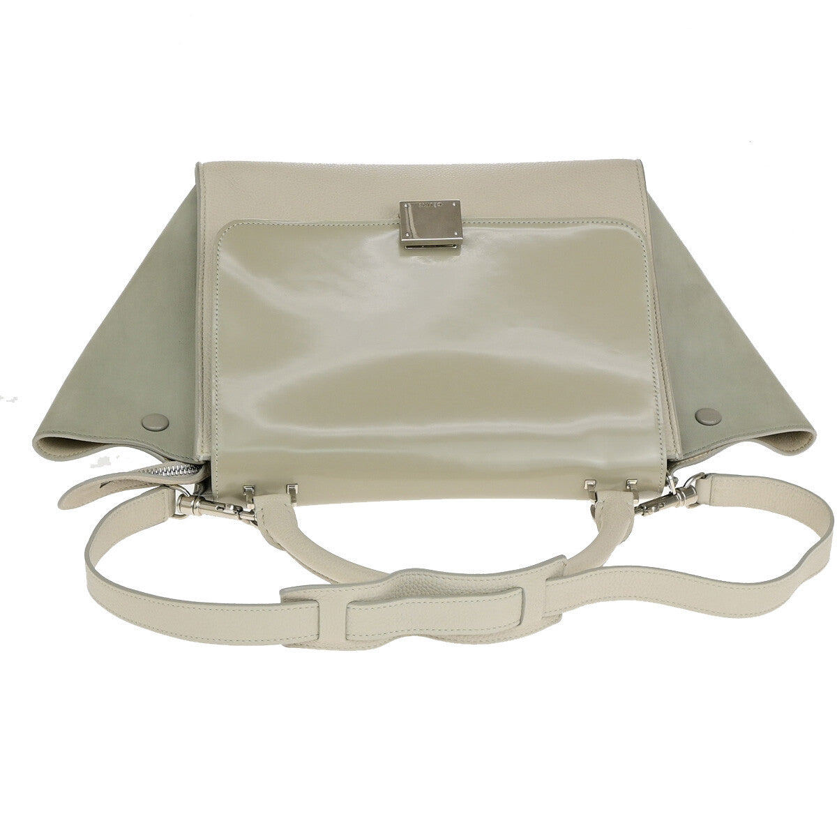 Celine Trapeze Leather Beige Leather Handbag (Pre-Owned)