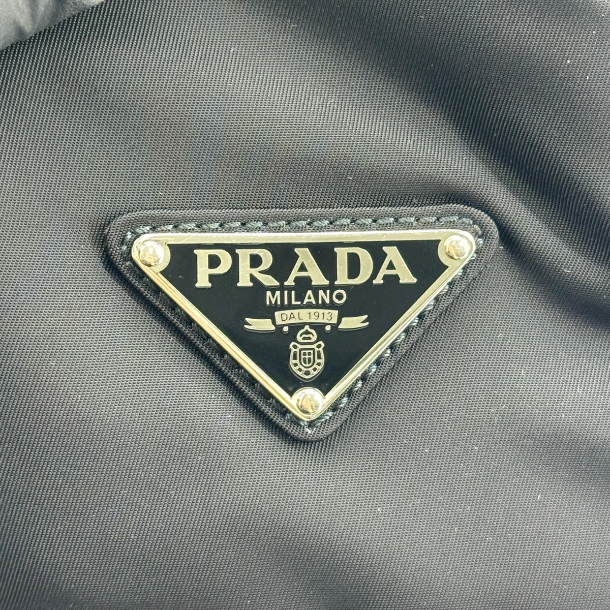 Prada Double Buckle Tessuto Black Nylon Backpack Bag (Pre-Owned)