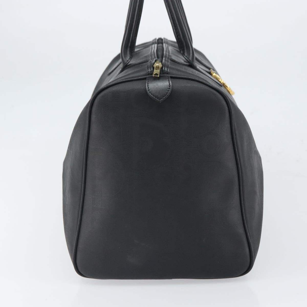 Christian Dior Vintage Trotter Boston Canvas Black Canvas Travel Bag Bag (Pre-Owned)