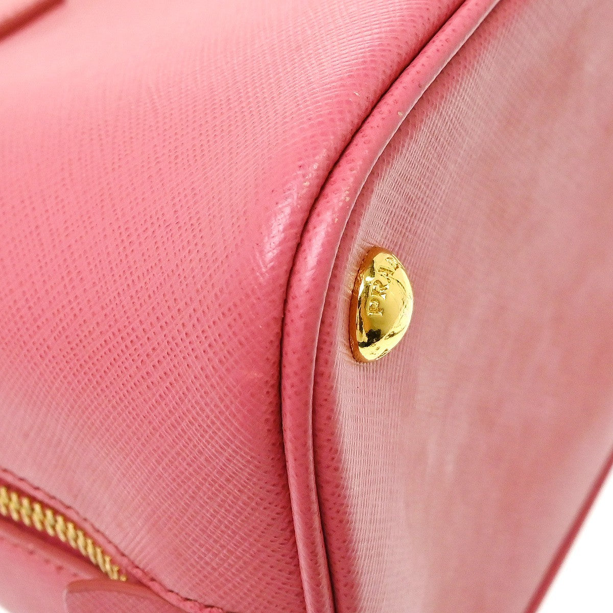 Prada Promenade Saffiano Pink Leather Handbag (Pre-Owned)