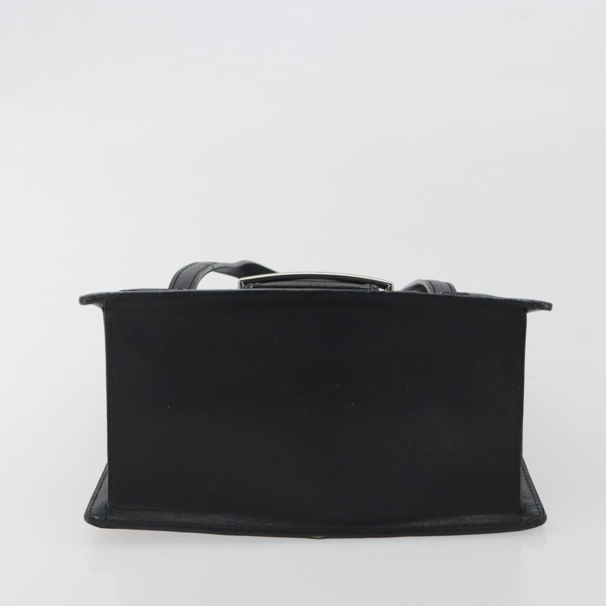 Burberry Vintage Leather Black Leather Handbag (Pre-Owned)