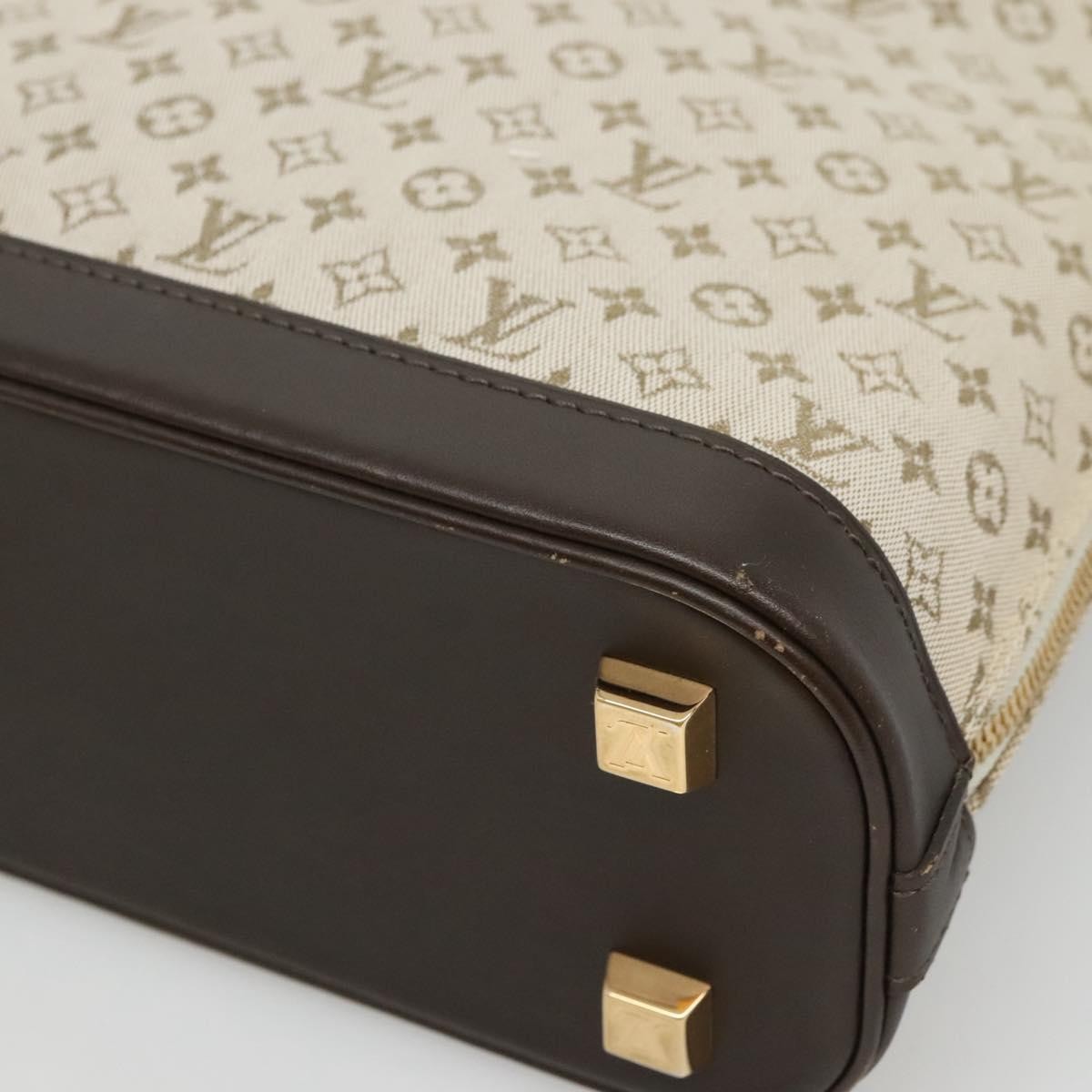 Louis Vuitton Alma Mini Lin Monogram Khaki Canvas Handbag (Pre-Owned)
