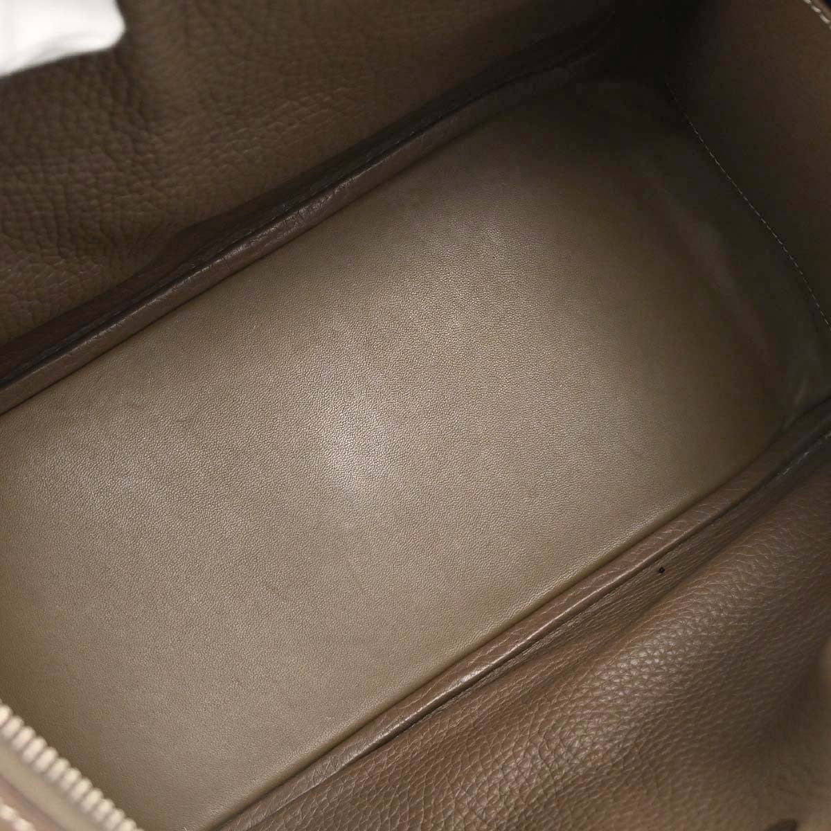 Hermes Lindy Clémence Gray Leather Shoulder Bag Bag (Pre-Owned)