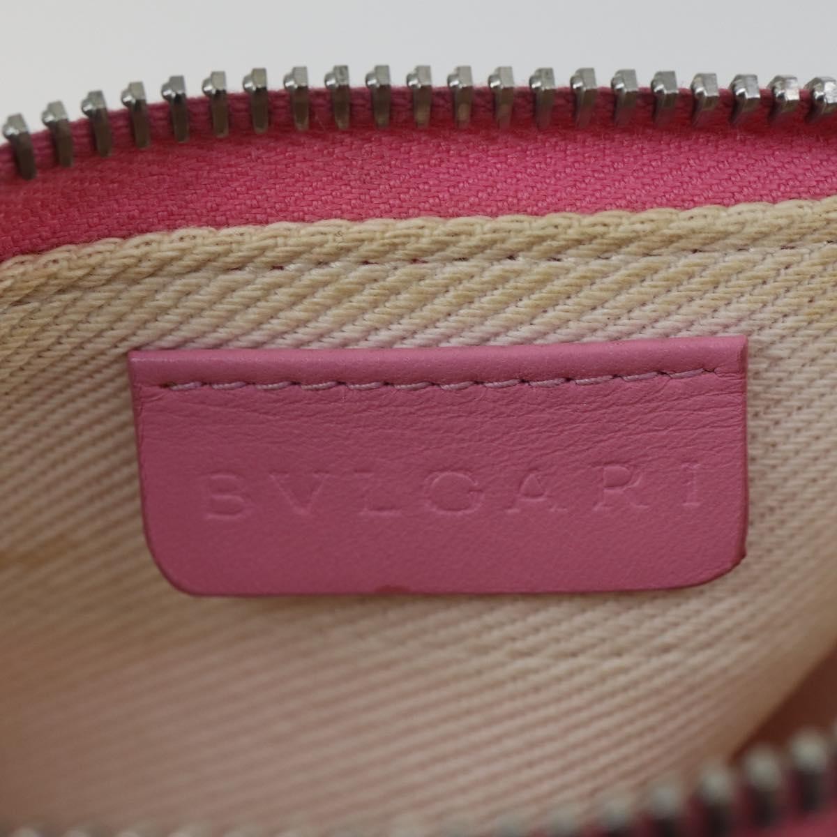 Bvlgari Logomania Canvas With Leather Pink Canvas Shoulder Bag Bag (Pre-Owned)