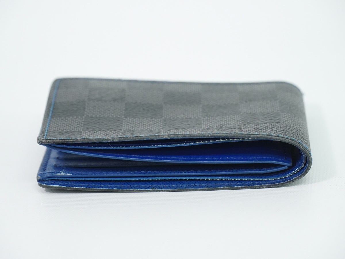Louis Vuitton Slender Damier Graphite Black Canvas Wallets Accessory (Pre-Owned)