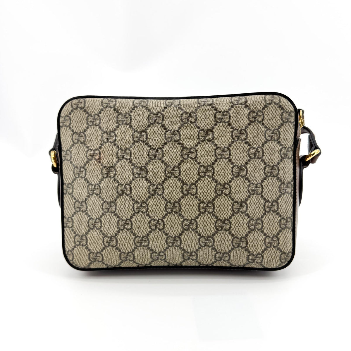 Gucci Horsebit 1955 Camera Gg Coated Canvas With Leather Beige Canvas Handbag (Pre-Owned)