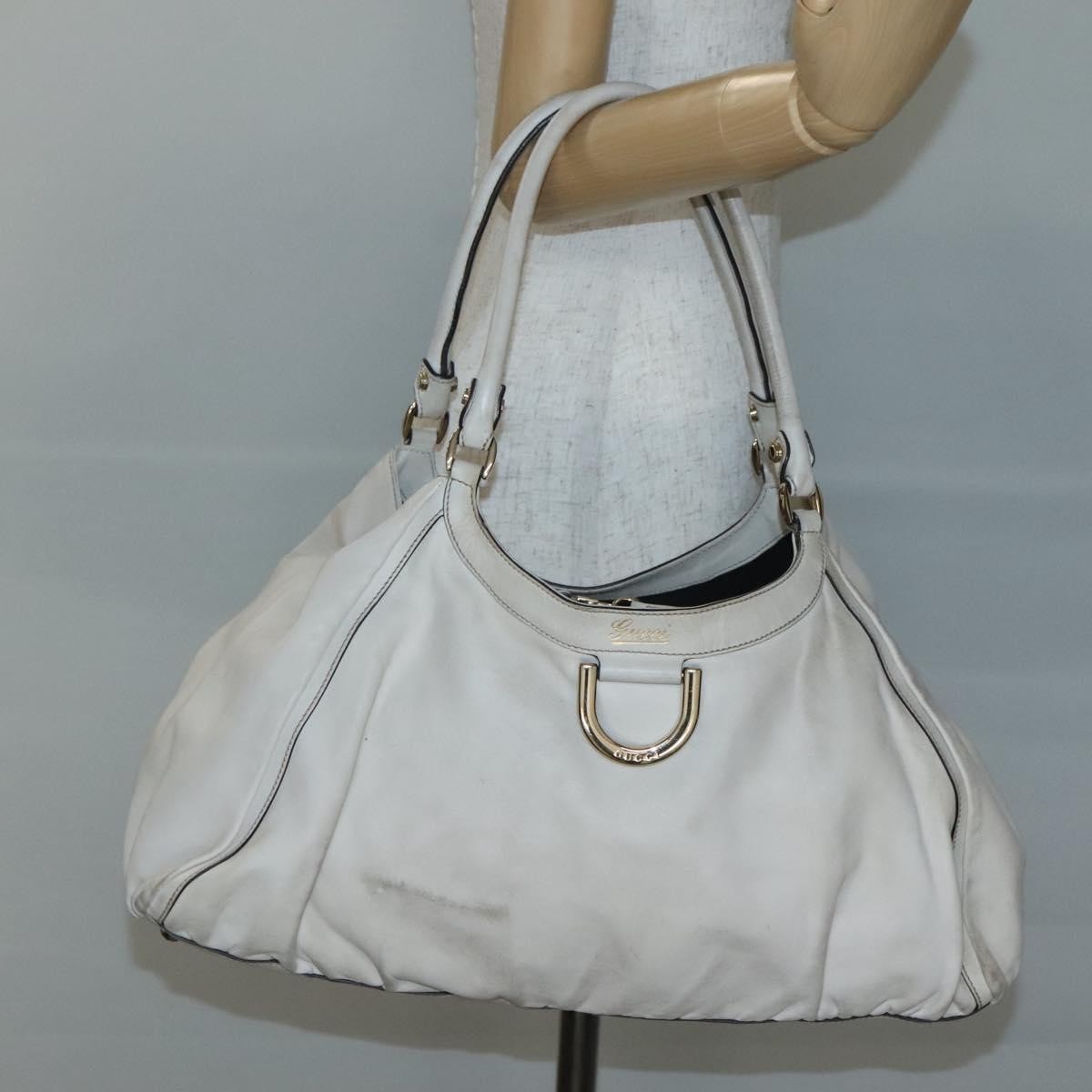 Gucci D-Ring Guccissima Leather Beige Leather Tote Bag Bag (Pre-Owned)