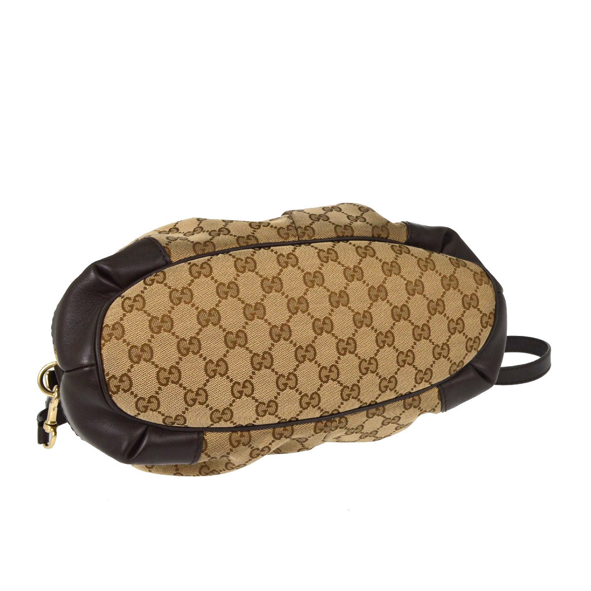 Gucci Sukey Top Handle Satchel Gg Tweed Beige Canvas Handbag (Pre-Owned)